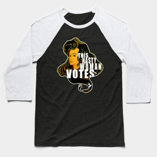 This Nasty Women Votes Retro Vintage Yellow Baseball T-Shirt